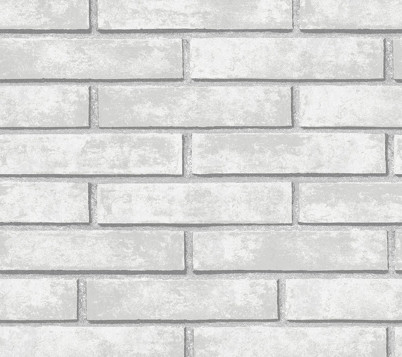 NextWall Monarch Faux Brick Peel and Stick Wallpaper — Main view