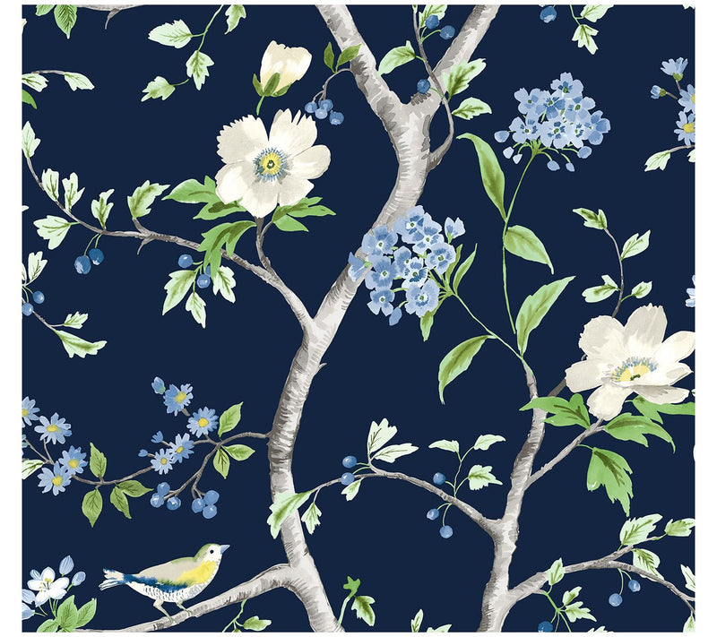 Lillian August Floral Trail Peel and Stick Wallpaper — View 5