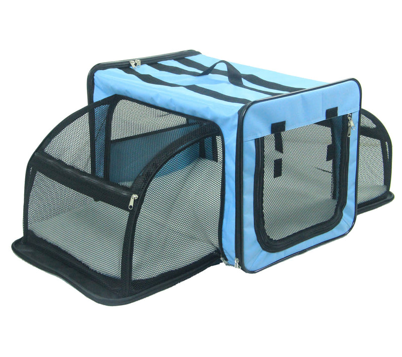 Pet Life Capacious Expandable Collapsible Trave l Pet Dog Crat — View 3