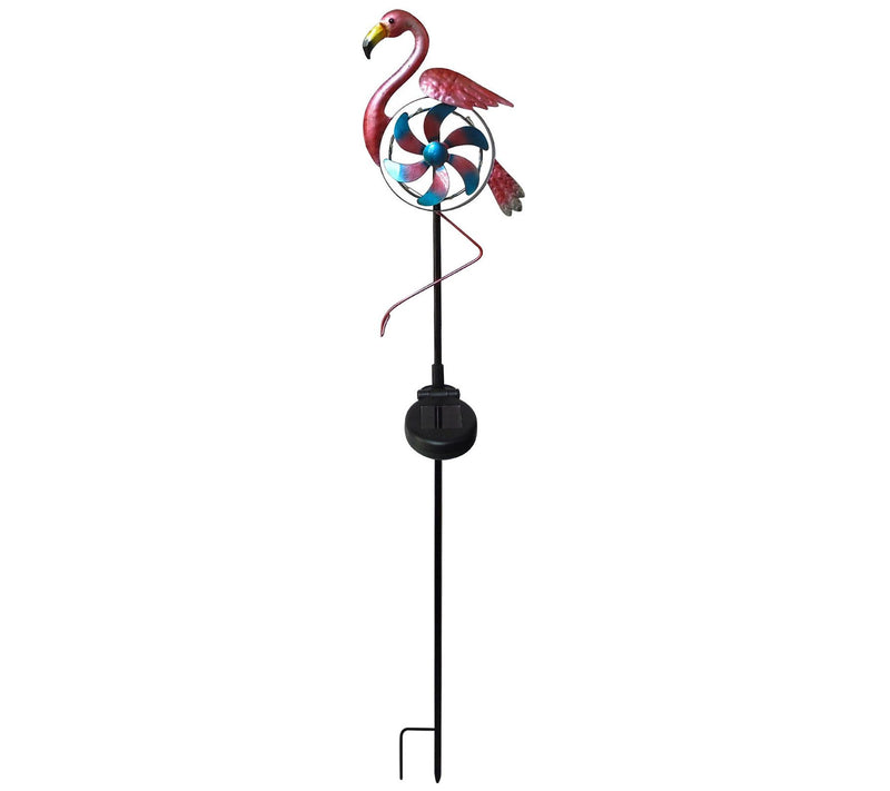 Santa's Workshop Inc. 33.5" Solar Flamingo Windmill — View 3
