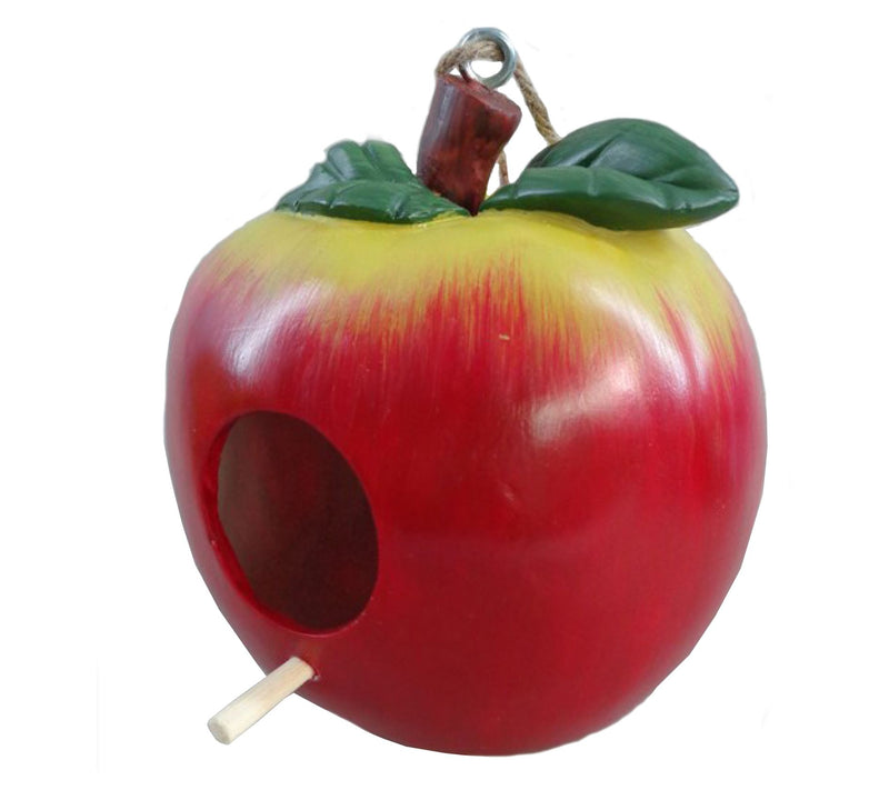 Santa's Workshop, Inc. 6.5"H Resin Red Apple Birdhouse — Main view