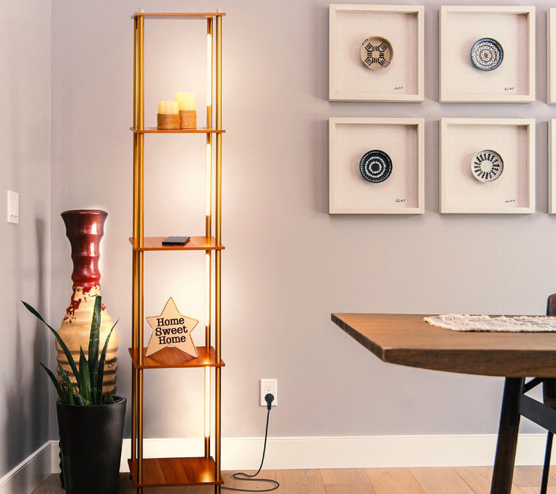 Brightech Aria 63 in. LED Shelf Floor Lamp — View 9