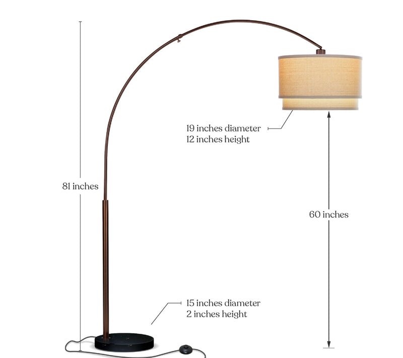 Brightech Mason 81 in. LED Arc Floor Lamp — View 11