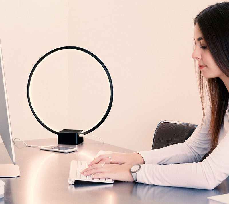 Brightech Circle USB Charging 15 in. LED TableLamp — View 13