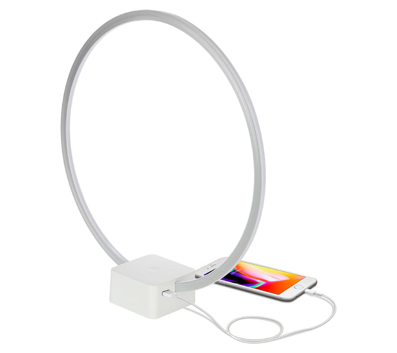 Brightech Circle USB Charging 15 in. LED TableLamp — View 7