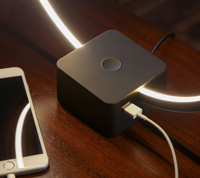 Brightech Circle USB Charging 15 in. LED TableLamp — View 8