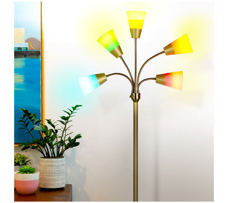 Brightech Medusa Modern 78 in. LED Multi-Head Floor Lamp — View 13