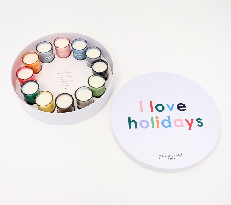 Peace Love World 12 Days of Christmas Votive Gift Set — Main view