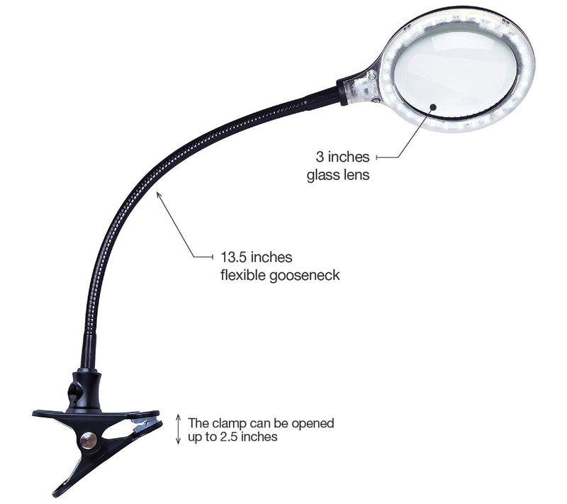 Brightech Lightview Flex 23.5" LED Magnifier Desk Lamp — View 12