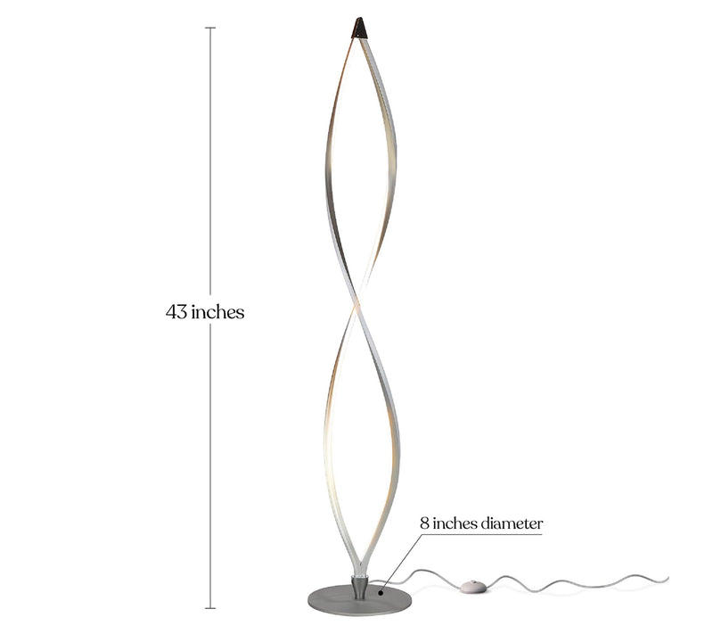Brightech Twist 43 in. LED Floor Lamp — View 12