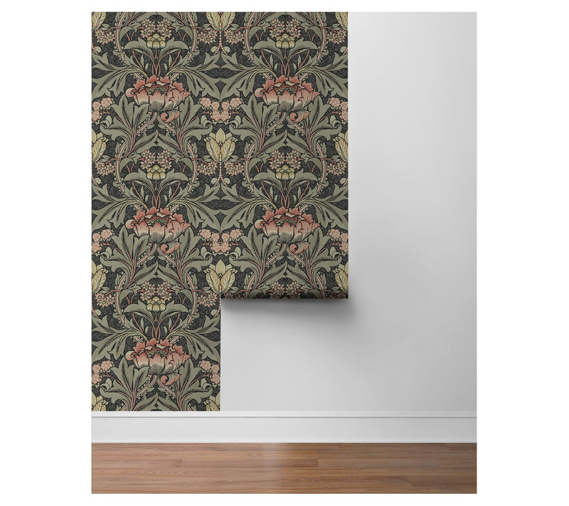 NextWall Acanthus Floral Peel and Stick Wallpaper — View 6