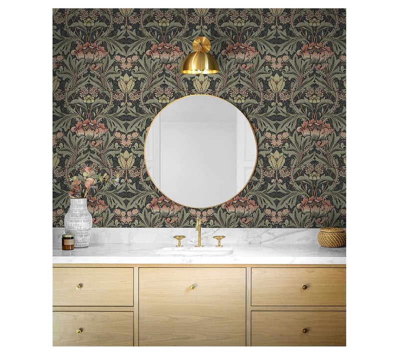 NextWall Acanthus Floral Peel and Stick Wallpaper — View 5