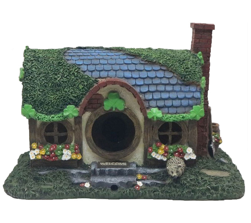 Santa's Workshop Inc. 9" Resin Irish Cottage Bi rd House — Main view