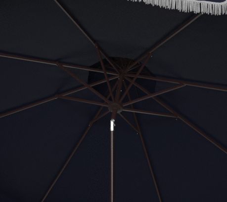 Safavieh Milan Fringe 9ft Double Top Crank Umbrella — View 8