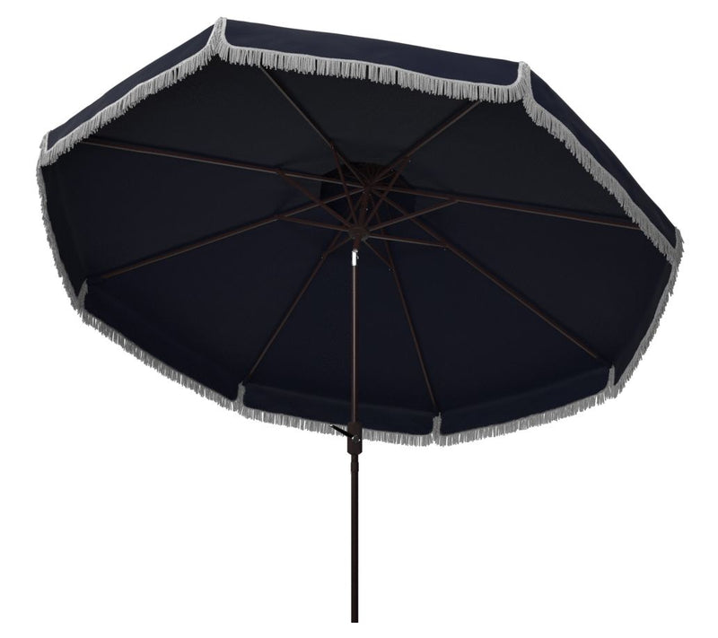 Safavieh Milan Fringe 9ft Double Top Crank Umbrella — View 7