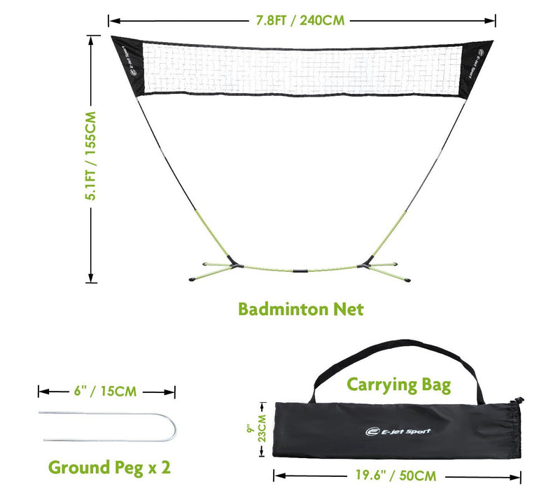 E-Jet Sport Portable Badminton Net with Carry Bag — View 4