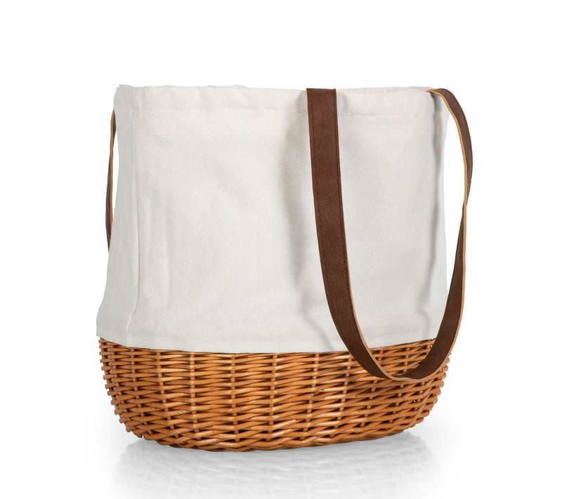 Picnic Time NCAA Coronado Canvas and Willow Basket Tote — View 5