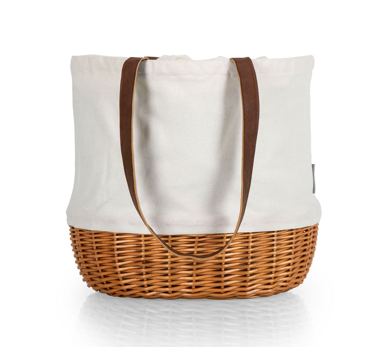 Picnic Time NCAA Coronado Canvas and Willow Basket Tote — View 4