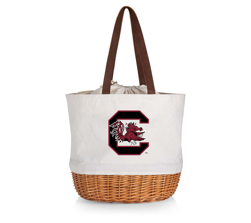 Picnic Time NCAA Coronado Canvas and Willow Basket Tote — Main view