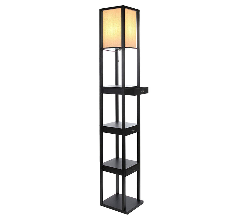 Brightech Maxwell Drawer 72" LED Shelf Floor Lamp — View 3