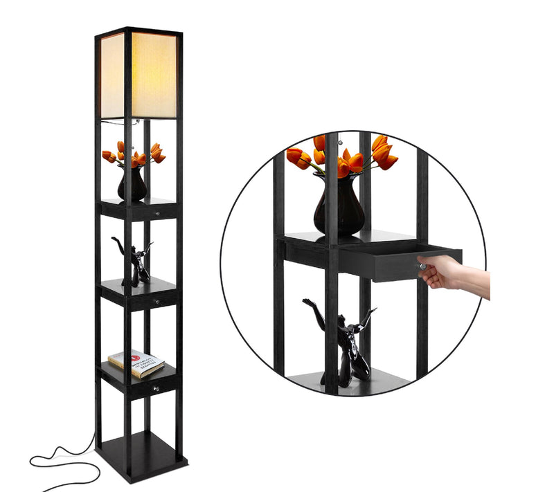 Brightech Maxwell Drawer 72" LED Shelf Floor Lamp — View 8