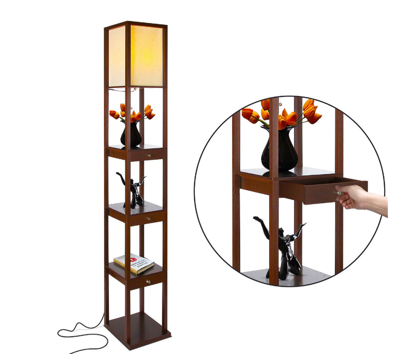 Brightech Maxwell Drawer 72" LED Shelf Floor Lamp — View 5
