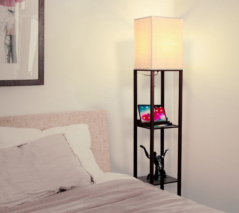Brightech Maxwell USB Charging 63" LED Shelf Floor Lamp — View 13