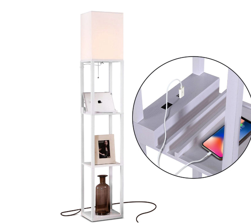 Brightech Maxwell USB Charging 63" LED Shelf Floor Lamp — View 7