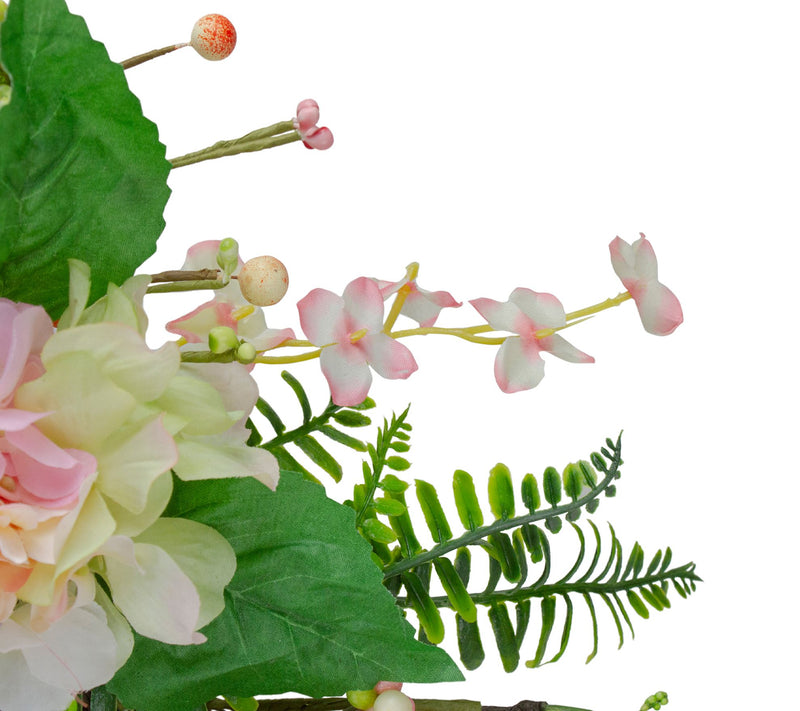 Northlight Hydrangea Berry & Fern Spring Floral Wreath 20" — View 5