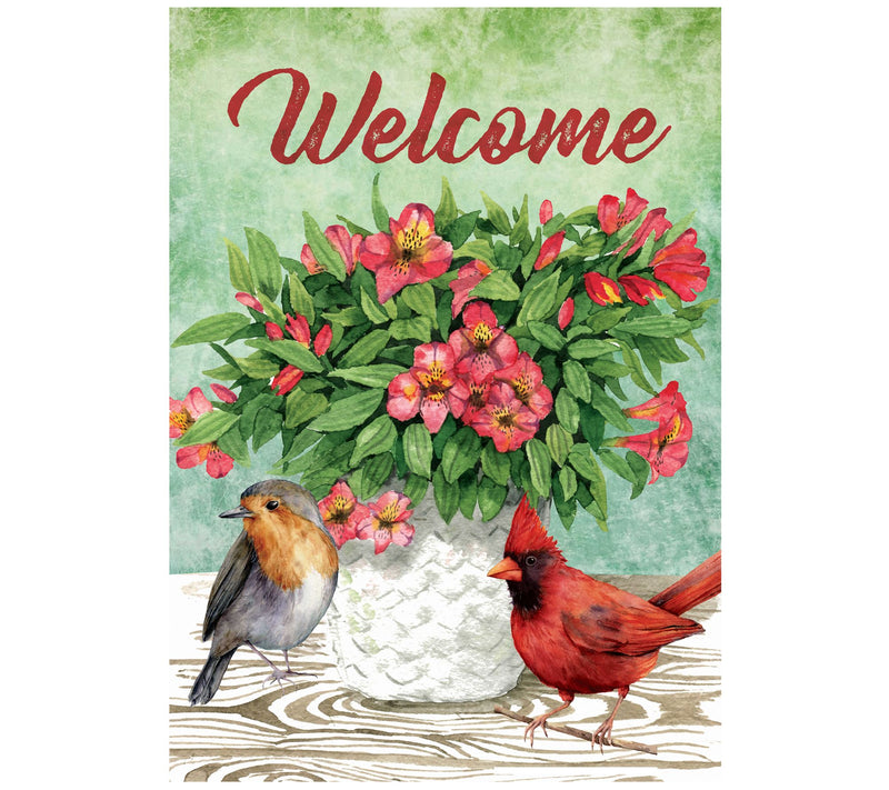 Northlight Welcome Cardinal Bird & Spring Flag 28" x 40" — View 4