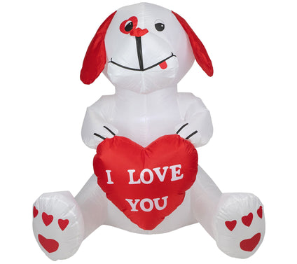 Northlight 4' Inflatable Lighted Valentine's Day Doggie Decor