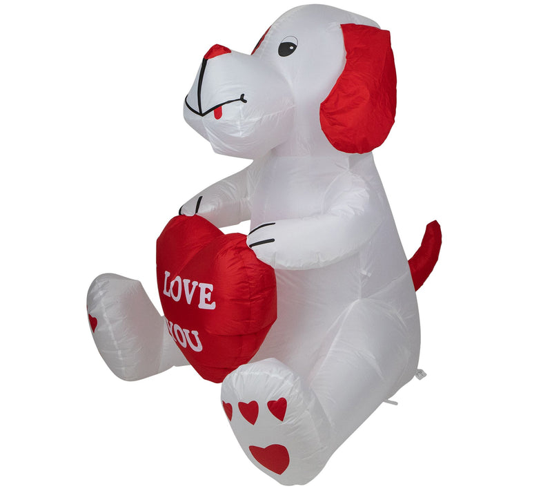 Northlight 4' Inflatable Lighted Valentine's Day Doggie Decor — View 4
