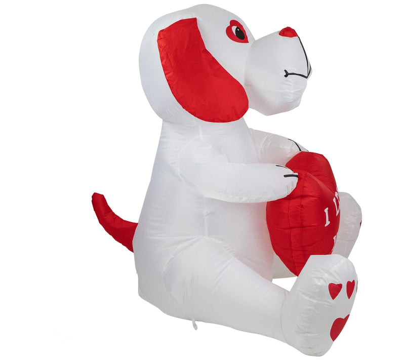 Northlight 4' Inflatable Lighted Valentine's Day Doggie Decor — View 5