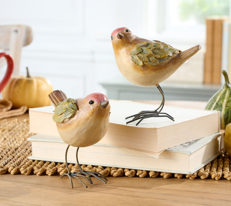 Set of 2 Bird Figures with Leaf Wings by Valerie — Main view