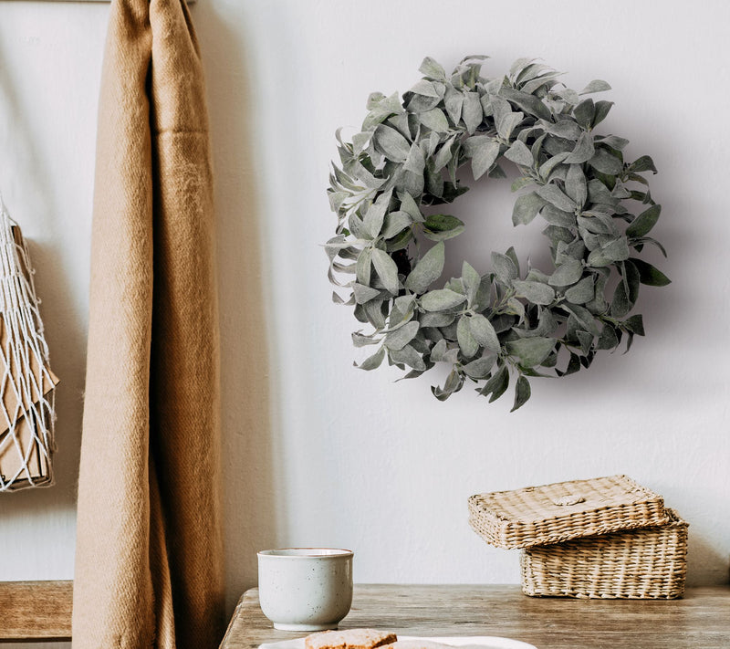 Flocked Salvia Wreath 16" by Valerie — View 7