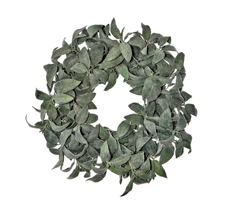 Flocked Salvia Wreath 16" by Valerie — View 3