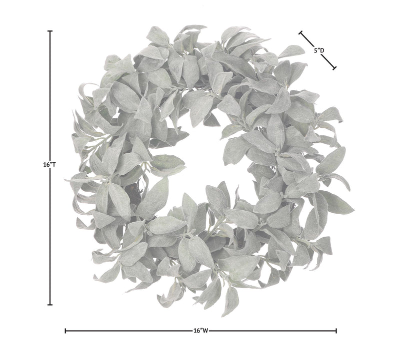 Flocked Salvia Wreath 16" by Valerie — View 6