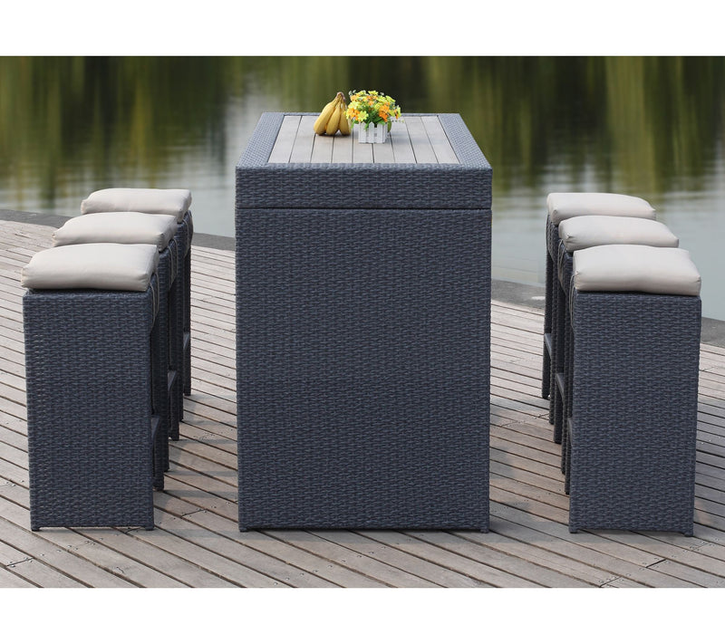 Safavieh Sanders Outdoor Bar Set — View 9