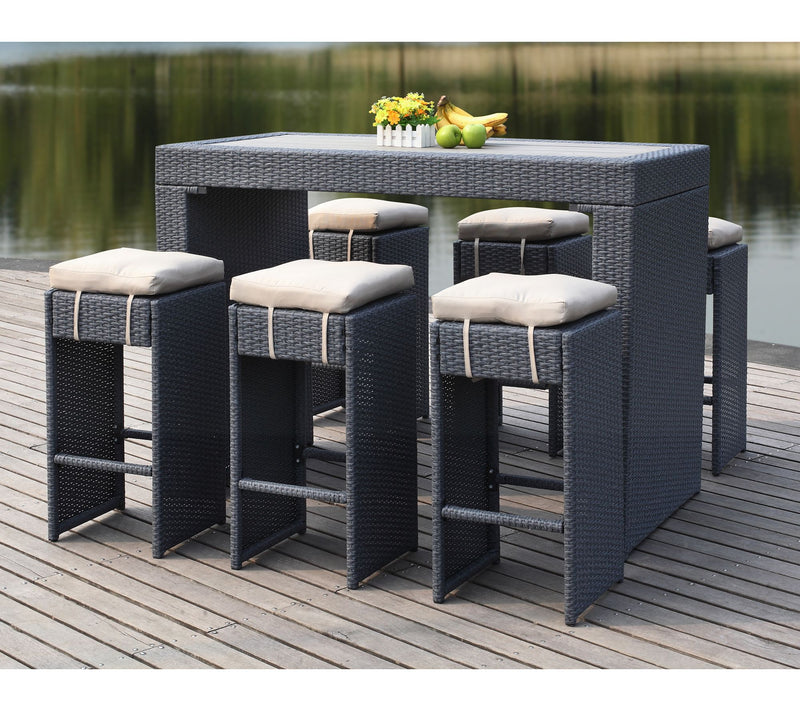 Safavieh Sanders Outdoor Bar Set — View 10