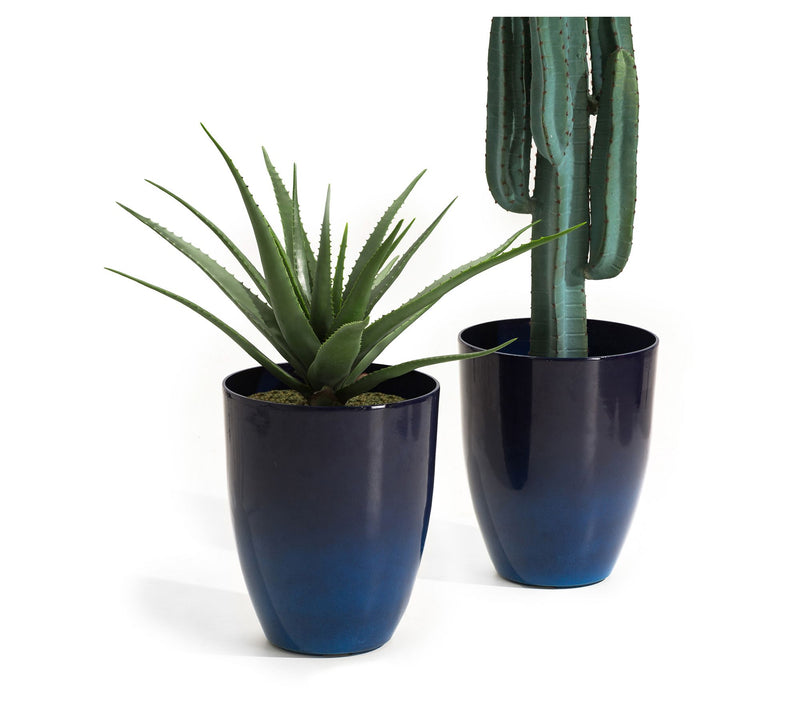 Glitzhome Oversized Faux Ceramic Tall Bowl Pot Planters S/2 — Main view
