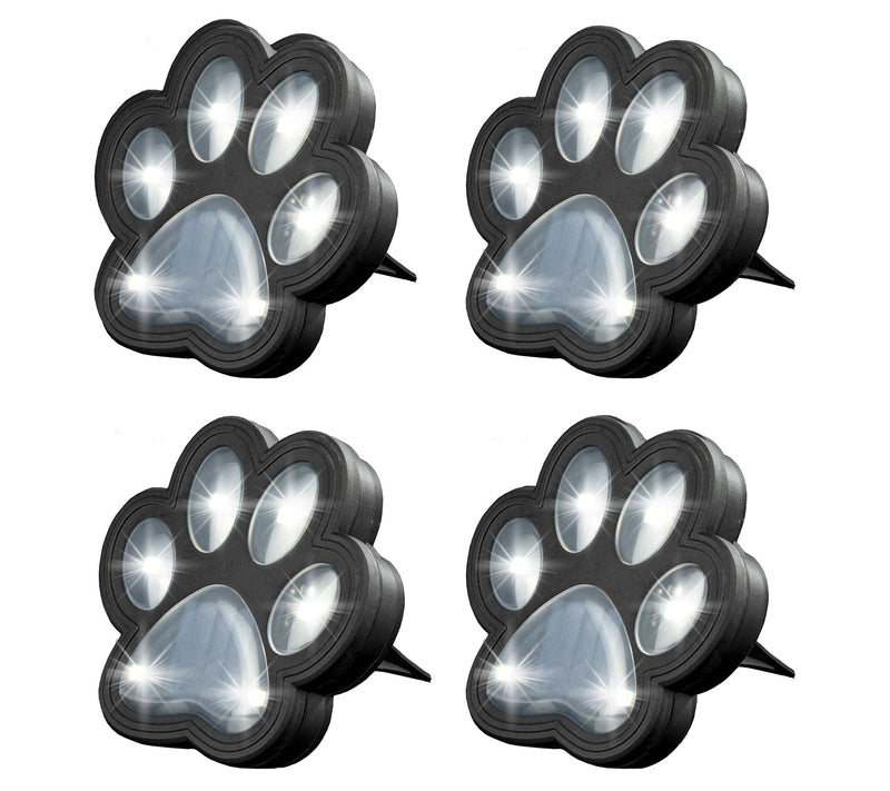 Bell + Howell 6 LED Outdoor Solar Powered Paw Dsk Lights 4pk — View 4