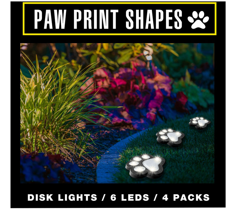 Bell + Howell 6 LED Outdoor Solar Powered Paw Dsk Lights 4pk — View 10