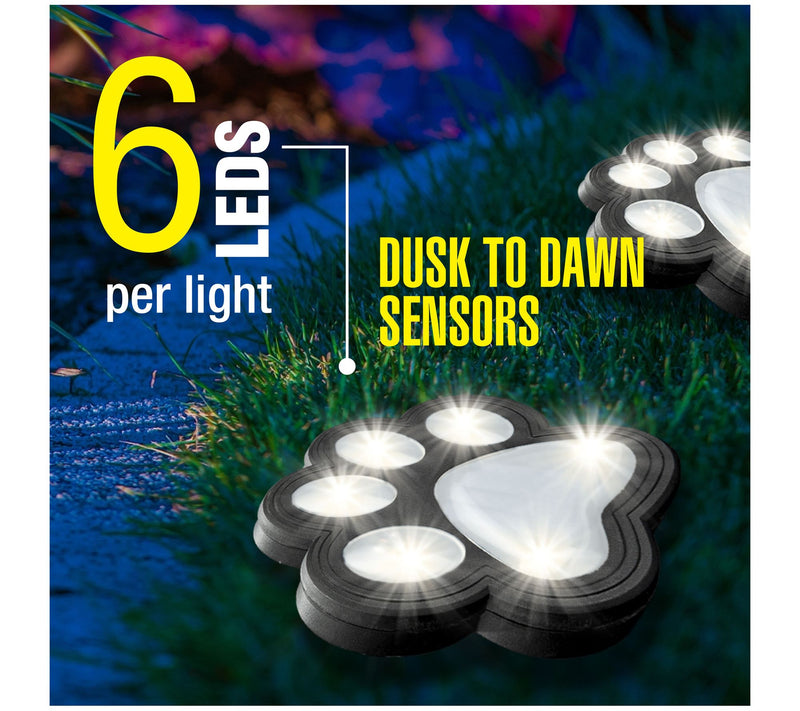Bell + Howell 6 LED Outdoor Solar Powered Paw Dsk Lights 8pk — View 7