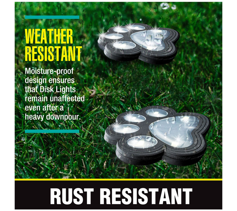 Bell + Howell 6 LED Outdoor Solar Powered Paw Dsk Lights 8pk — View 9