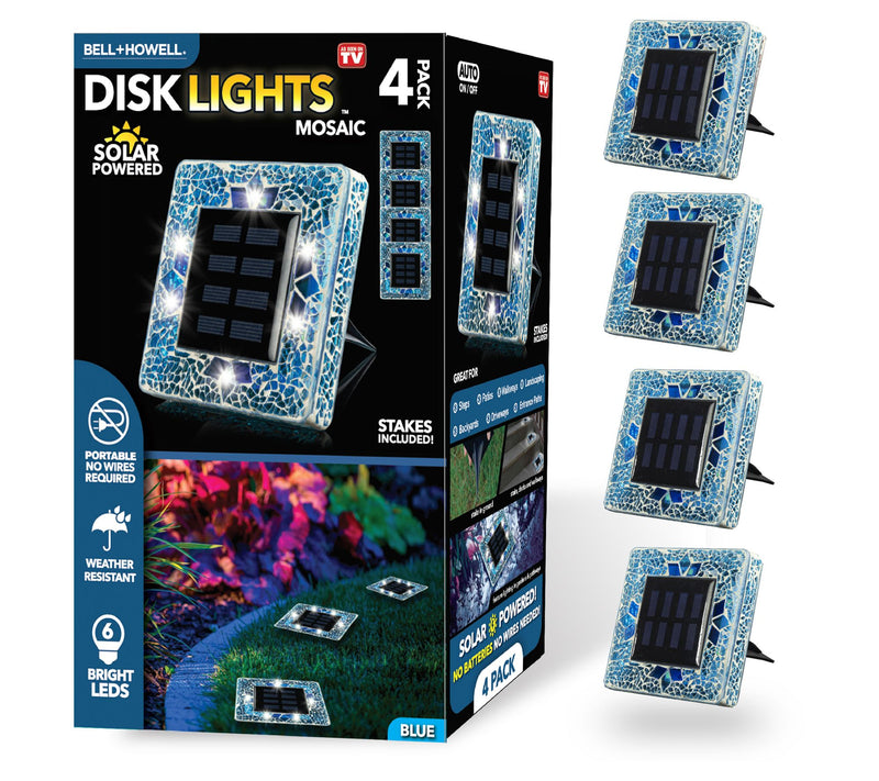 Bell + Howell Solar Square Mosaic Disk Lights,et of 4 — View 3