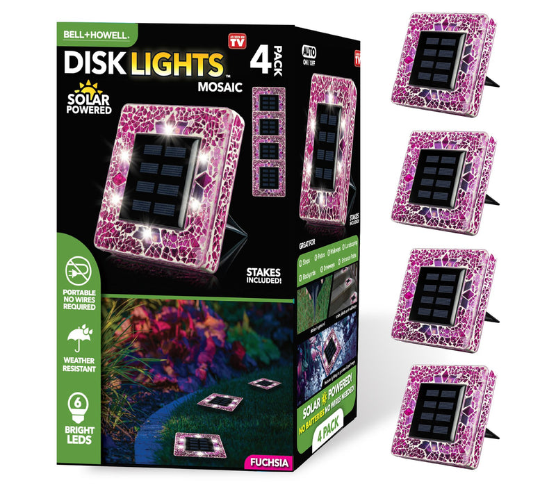 Bell + Howell Solar Square Mosaic Disk Lights,et of 4 — View 5