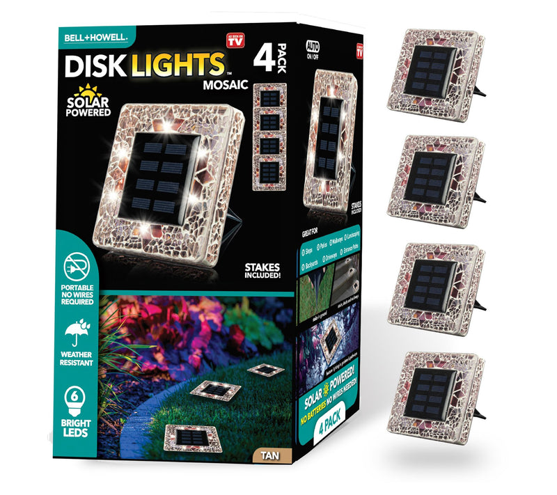 Bell + Howell Solar Square Mosaic Disk Lights,et of 4 — View 7