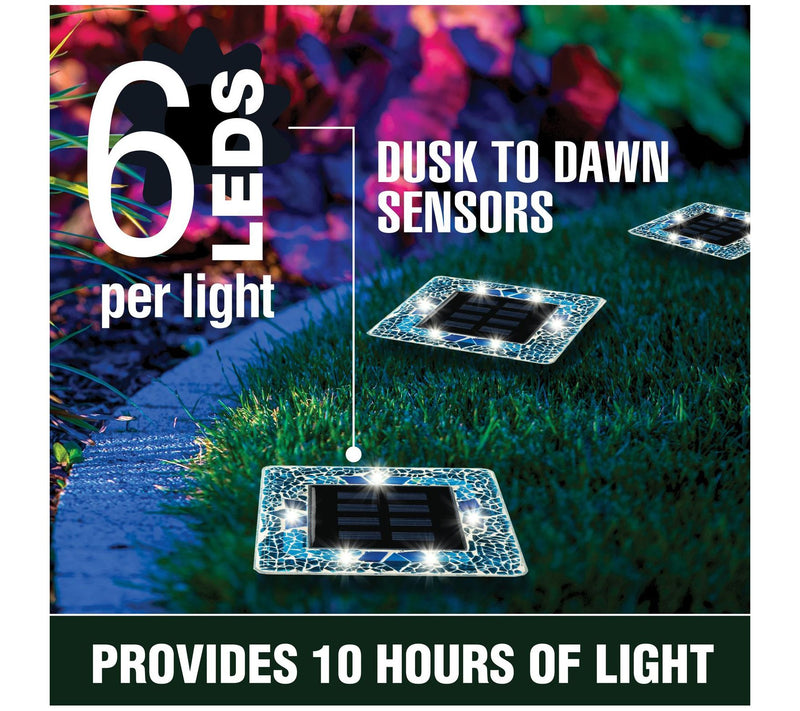 Bell + Howell Solar Square Mosaic Disk Lights,et of 4 — View 10