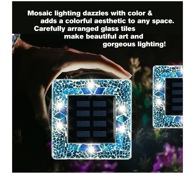 Bell + Howell Solar Square Mosaic Disk Lights,et of 4 — View 13