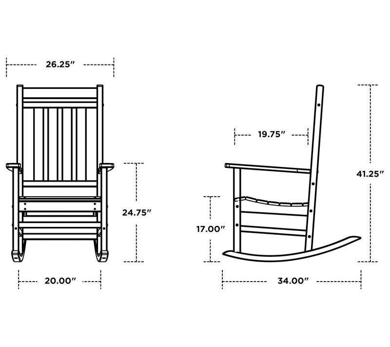 POLYWOOD Estate Rocking Chair — View 14